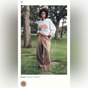 Anthropologie the Avery Pleated Wide Leg Pants size Medium